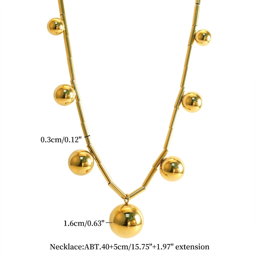 Jewelry Streetwear Geometric 304 Stainless Steel Plating Multi Charms Bracelet Multi Charms Necklace