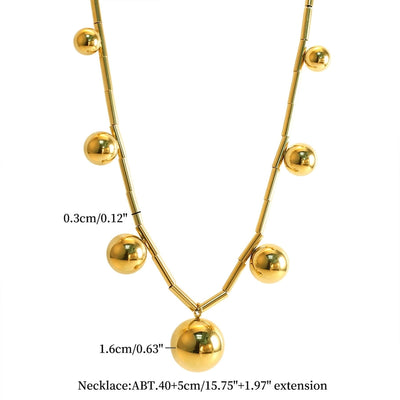 Jewelry Streetwear Geometric 304 Stainless Steel Plating Multi Charms Bracelet Multi Charms Necklace