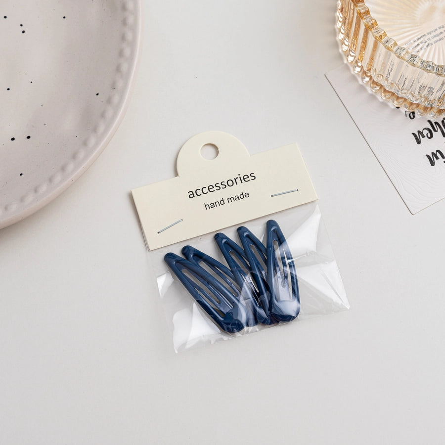 simple style solid color metal hollow out hair clip