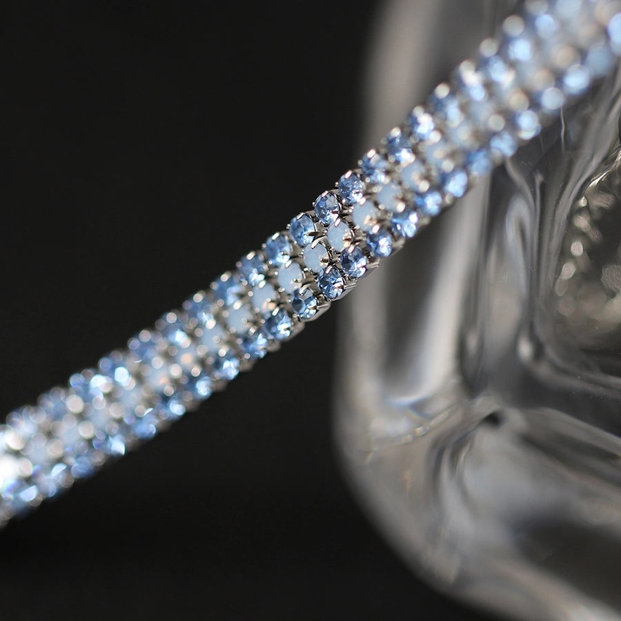 Glam Shiny Colorful 304 Stainless Steel Tennis Chain Bracelets In Bulk