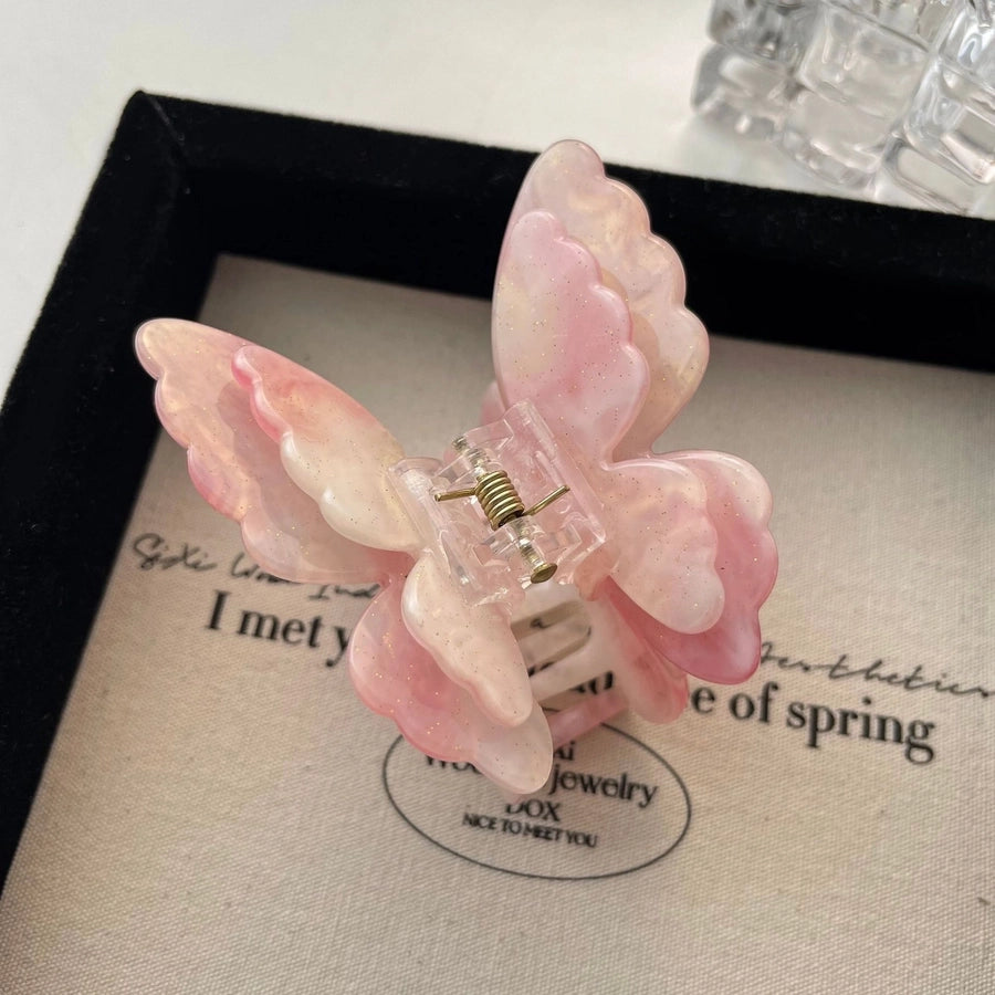 Women's Sweet Cool Style Butterfly Metal Plating Hair Claws