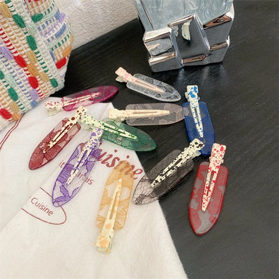 Women's Korean Style Mesh Resin Hair Clip