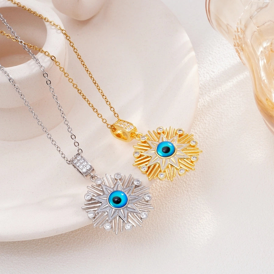 Jewelry Glam Lady Sexy Eye 304 Stainless Steel Copper Pendant Necklace