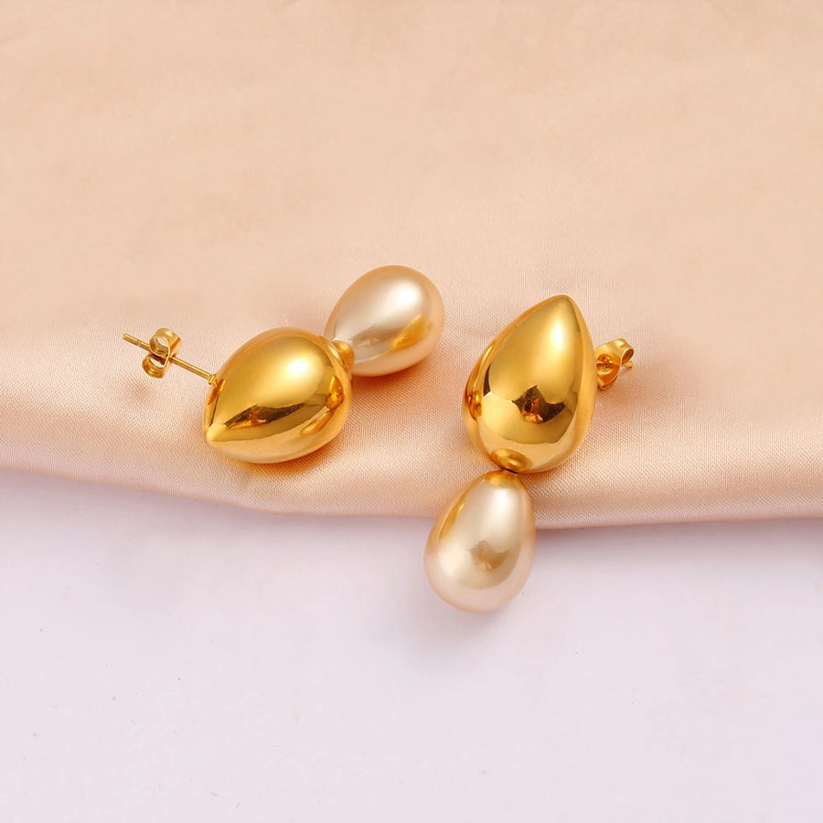 1 Pair Exaggerated Commute Geometric 304 Stainless Steel 316 Stainless Steel  18K Gold Plated Drop Earrings