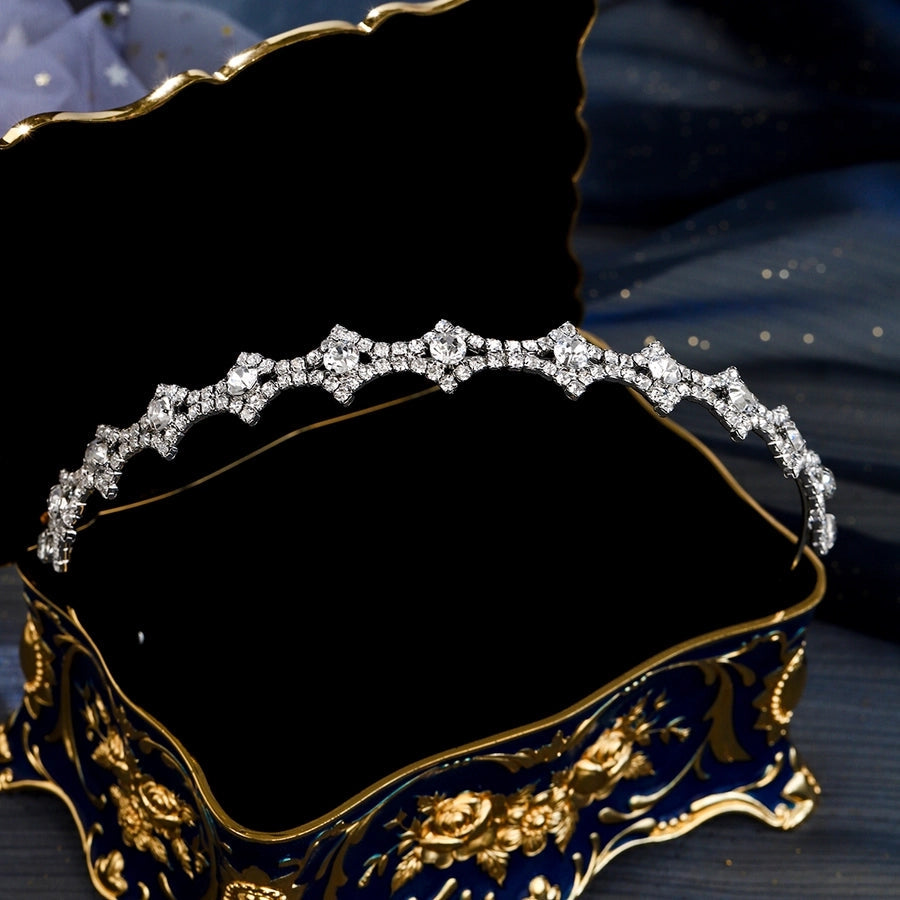 Women's Luxurious Geometric Copper Inlay Rhinestones Hair Band