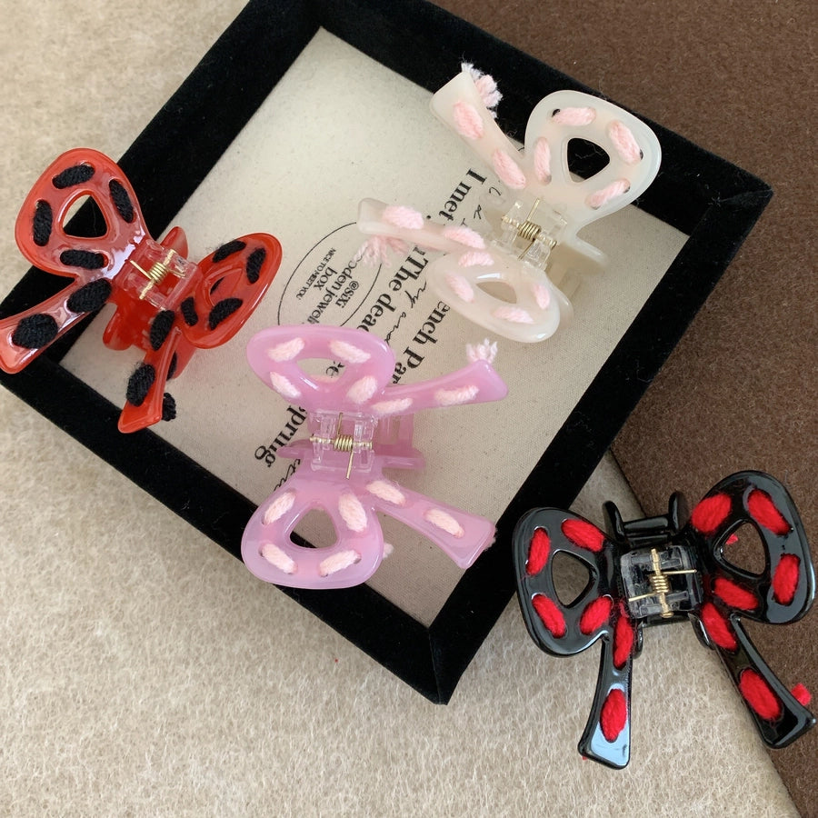 Women's Cute Sweet Bow Knot Acetic acid sheets Hair Claws