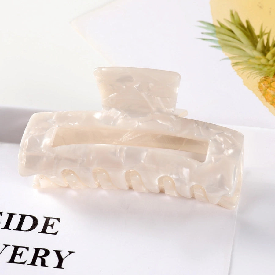 simple style color block acetic acid sheets carving hair claws 1 piece