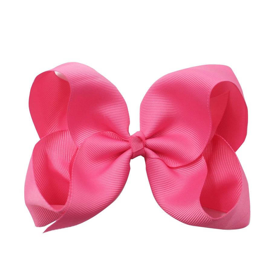 sweet simple style solid color bow knot ribbed band handmade hair clip