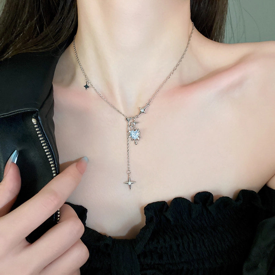 Copper Plating Heart Shape Pendant Necklace