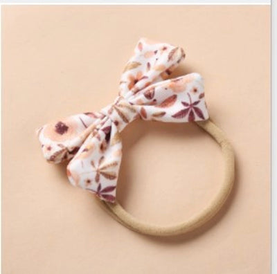 fashion bow floral nylon soft infant baby headband