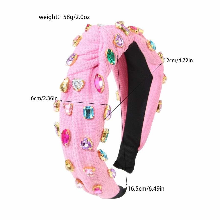Women's Retro Knot Cloth Handmade Inlay Rhinestones Hair Band