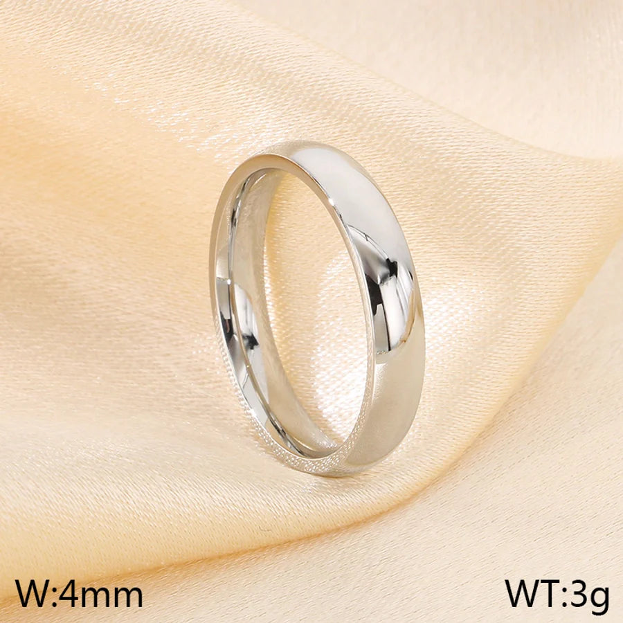 Jewelry Simple Style Geometric 304 Stainless Steel 18K Gold Plated Rings