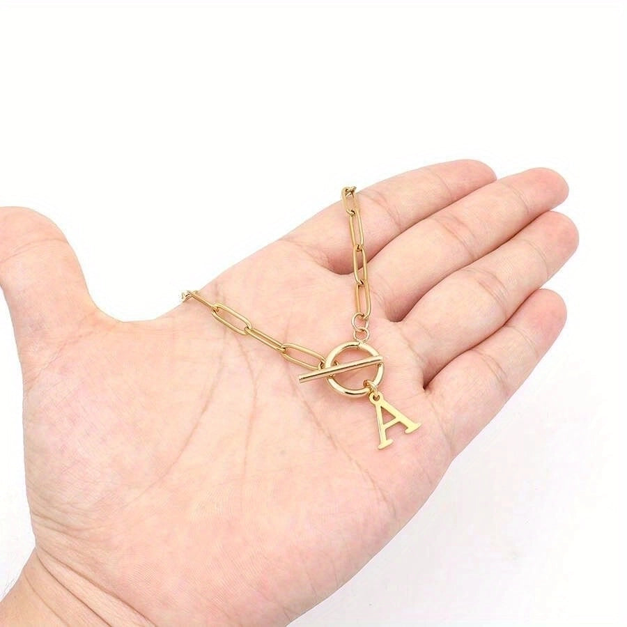 Jewelry Simple Style Classic Style Letter 201 Stainless Steel Pendant Necklace