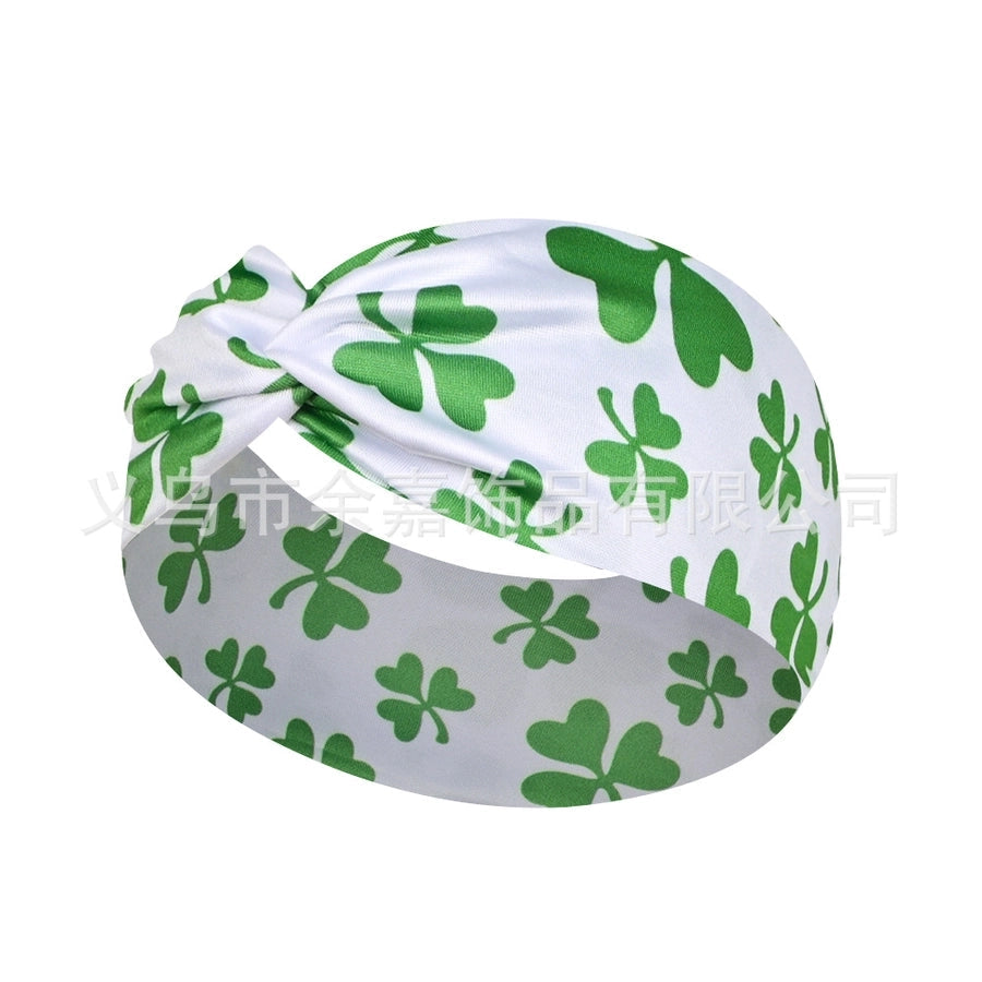casual vacation plaid bow knot cloth printing hair band