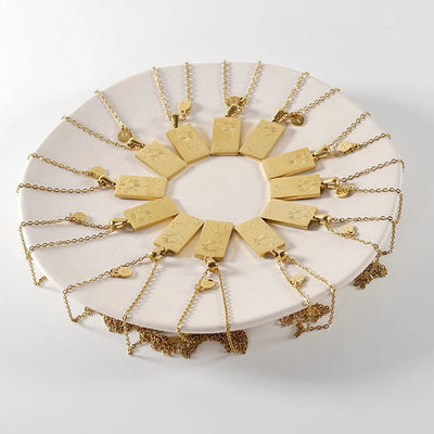 Casual Simple Style Constellation 18K Gold Plated 304 Stainless Steel  Pendant Necklace