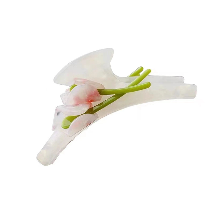 Women's Elegant Simple Style Flower Acetic acid sheets Hair Claws