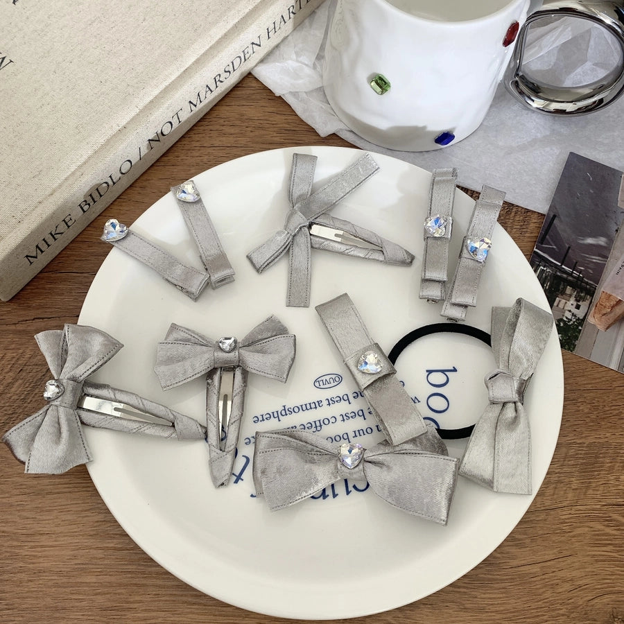 Women's Elegant Streetwear Bow Knot Leather Hair Clip Hair Tie