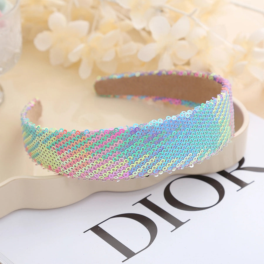 Women's Lady Solid Color Plastic Resin Stoving Varnish Hair Band