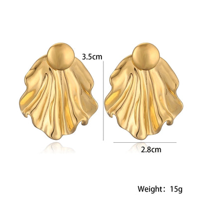 1 Pair Retro Simple Style Commute Geometric 304 Stainless Steel Ear Studs