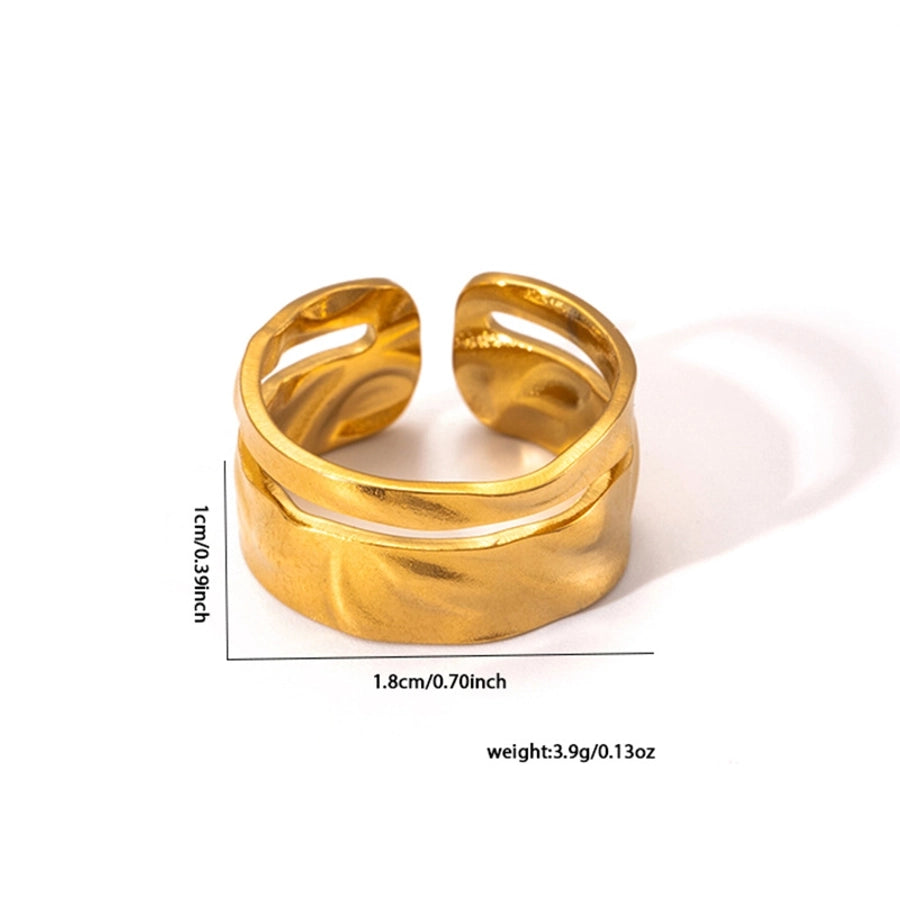 Jewelry Elegant Cross Heart Shape Solid Color Titanium Steel Open Rings