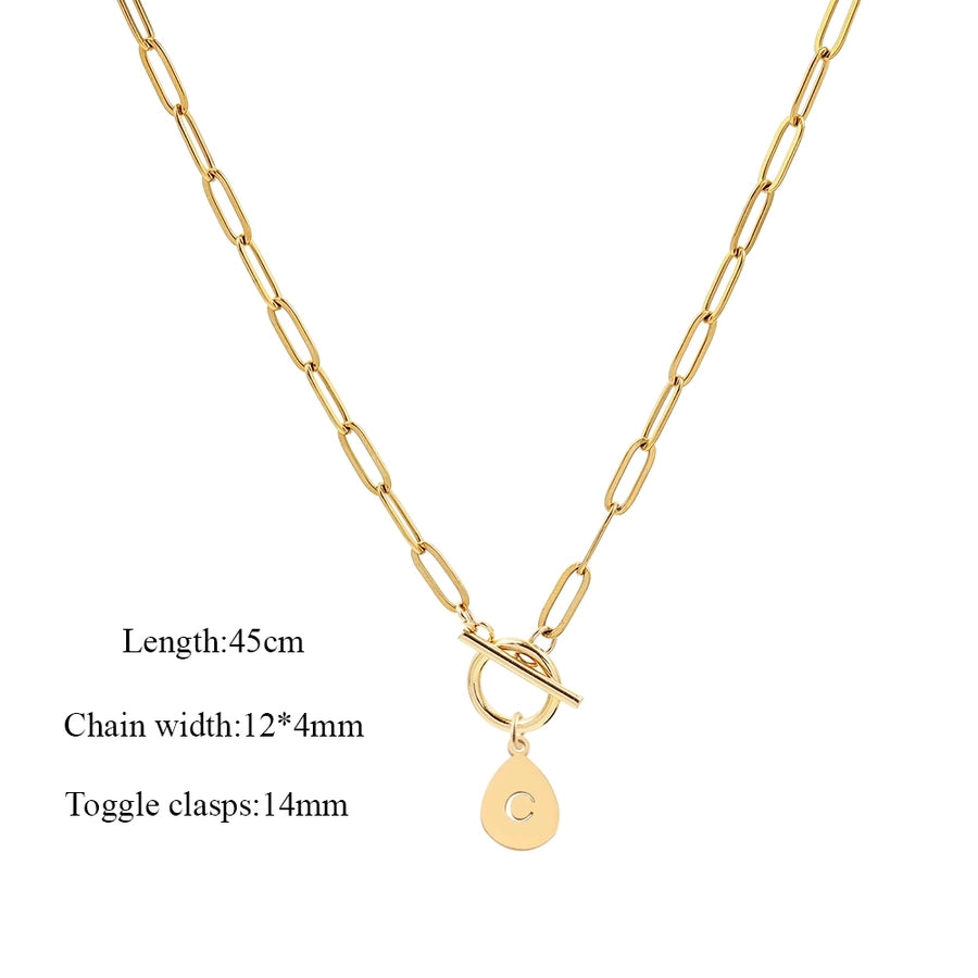 Jewelry Elegant Simple Style Classic Style Letter 201 Stainless Steel 304 Stainless Steel Pendant Necklace