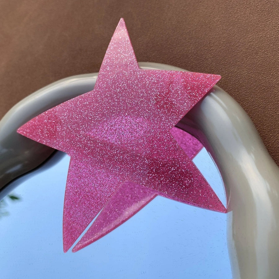 y2k tie dye star acetic acid sheets hair clip