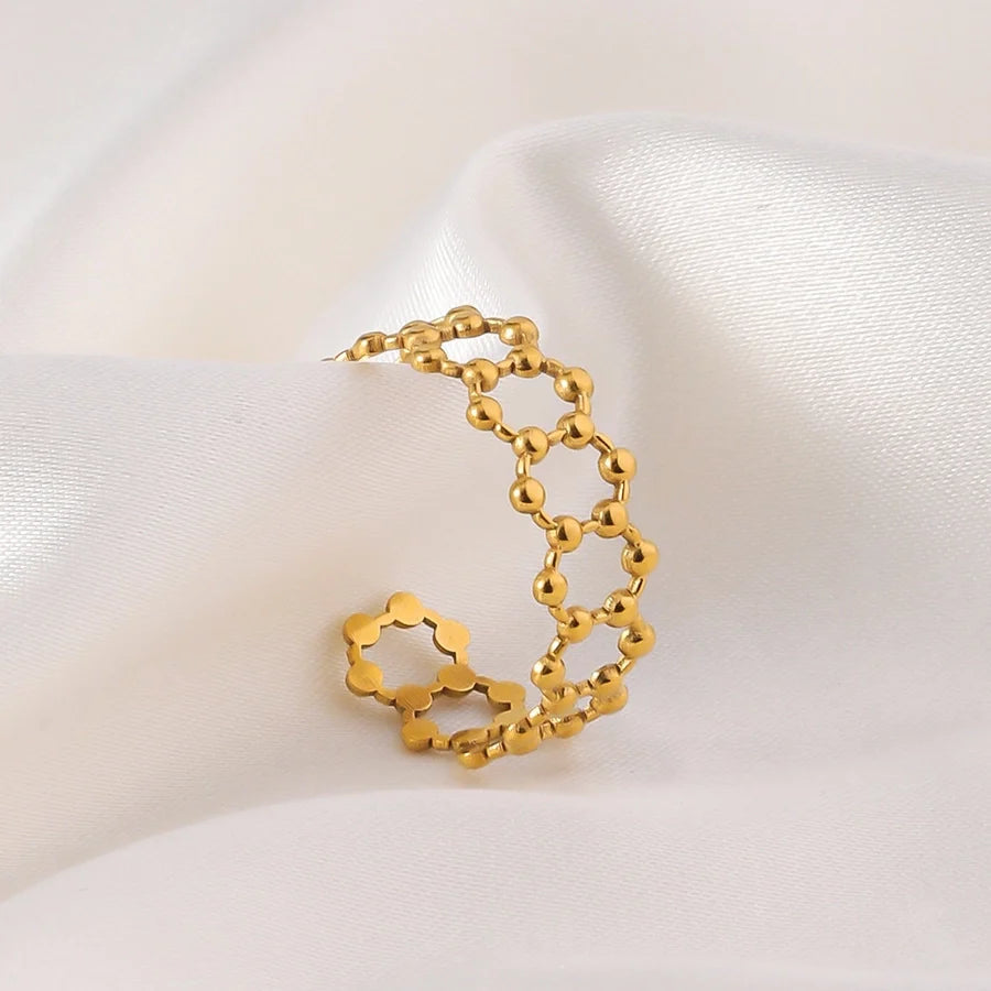 Jewelry Elegant Geometric Simple Titanium Steel Open Rings