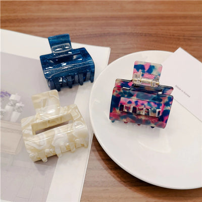 Korean-style Simple Leopard Print Small and Medium-sized Acetic Acid Clip Headwear Shark Clip for Women