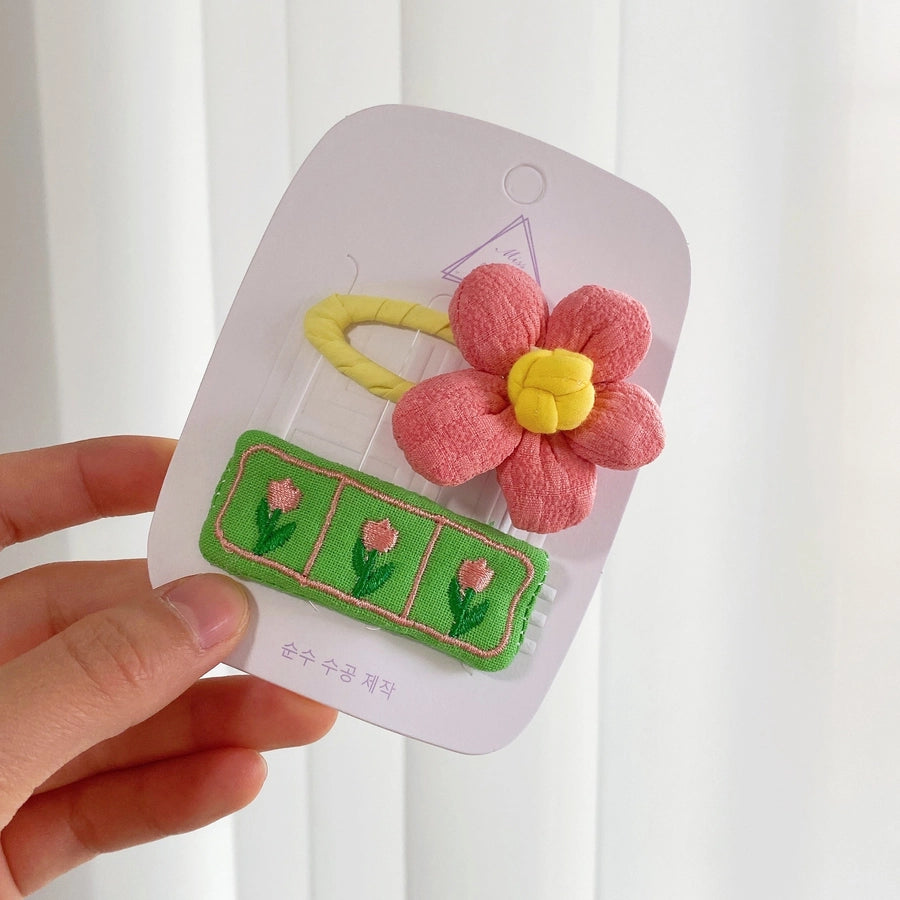 Girl'S Simple Style Classic Style Flower Cloth Flowers Hair Clip