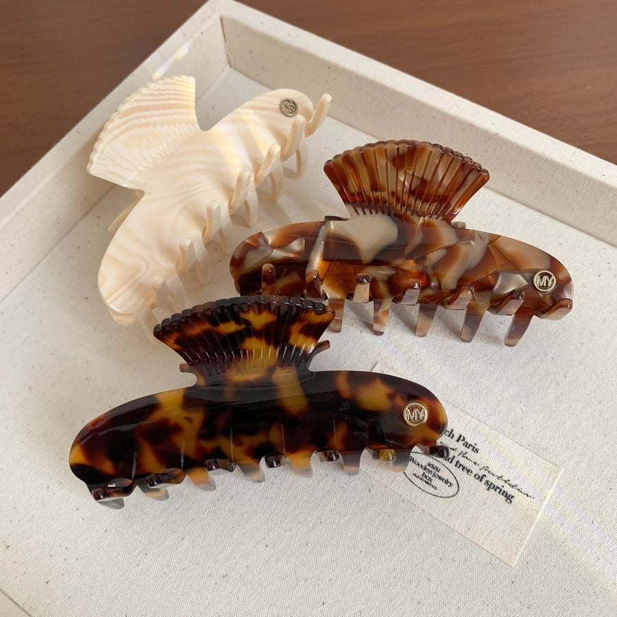 Women's Korean Style Leopard Acetic acid sheets Hair Claws