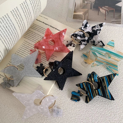 simple style star acetic acid sheets hair claws