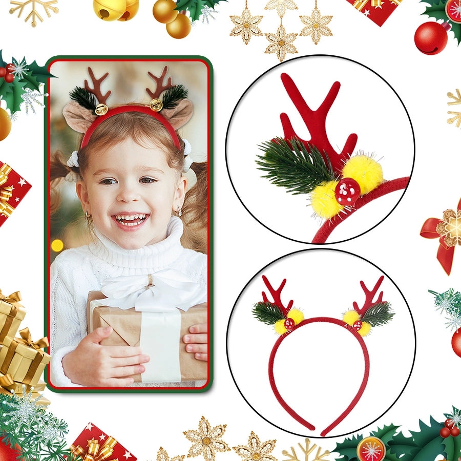 Christmas Cartoon Style Cute Women's Antlers Plastic Hair Band