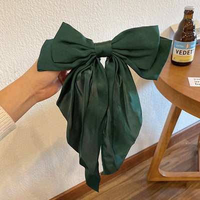 fashion bow knot cloth pleated hair clip 1 piece