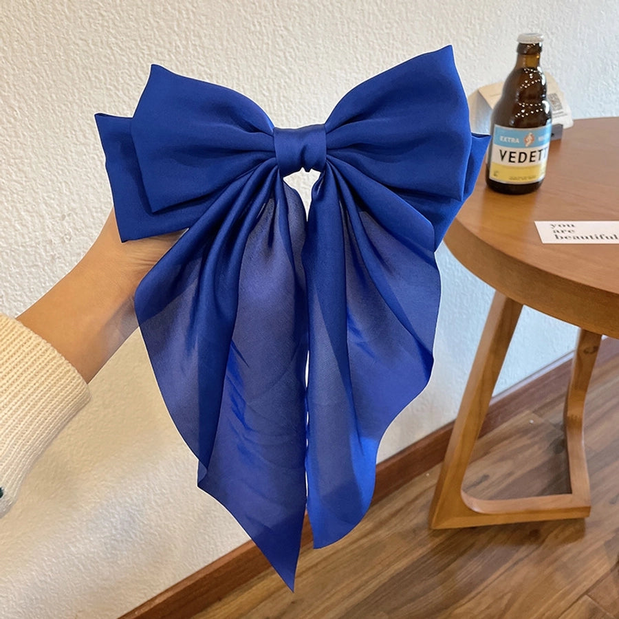 fashion bow knot cloth pleated hair clip 1 piece