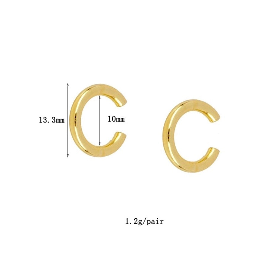 1 Pair IG Style Simple Style Geometric Inlay Copper Zircon Gold Plated Earrings