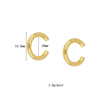 1 Pair IG Style Simple Style Geometric Inlay Copper Zircon Gold Plated Earrings