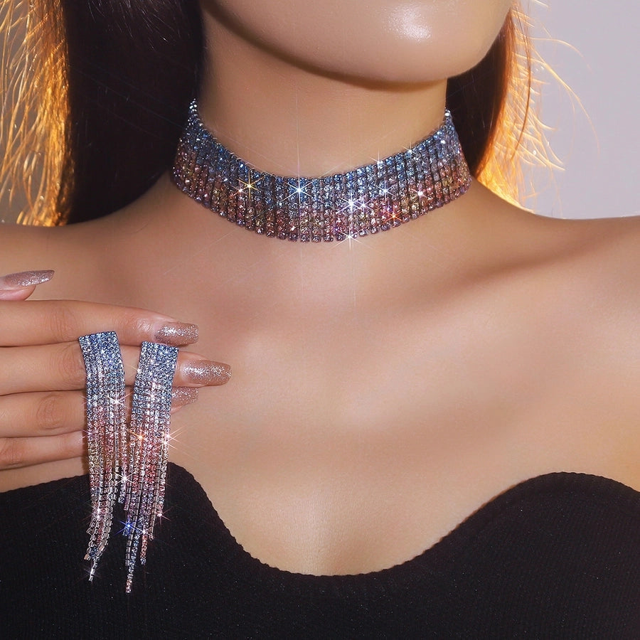 Jewelry Glam Streetwear Leopard Rhinestone Copper Rhinestones Jewelry Set