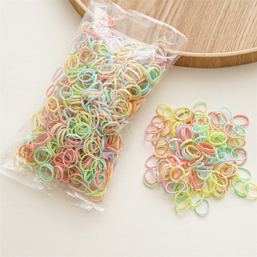 simple style solid color rubber band handmade hair tie