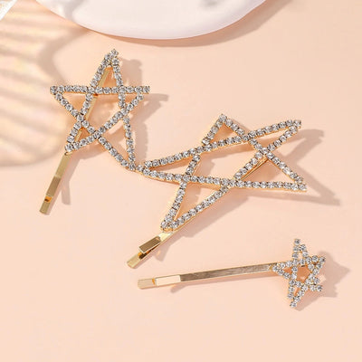 Women's IG Style Simple Style Star Rhinestone Hollow Out Inlay Rhinestones Hair Clip