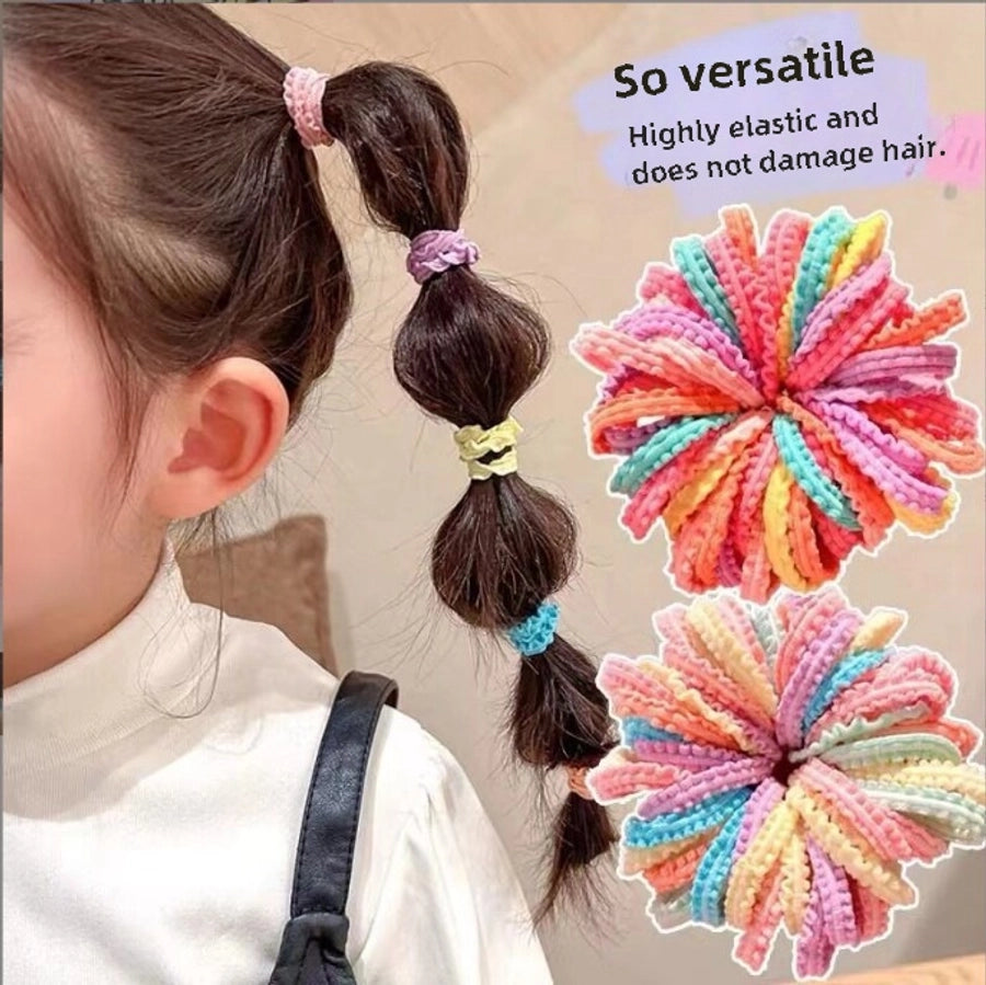 Children's Hair Tie Rubber Band Hair Band Hair Rope Girls' Baby Hair Tie Hair Rope Hair Accessories Hair Rope High Color Value Does Not Hage Hair