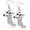 1 Pair Casual Simple Style Streetwear Boots Plating Copper Zircon Drop Earrings