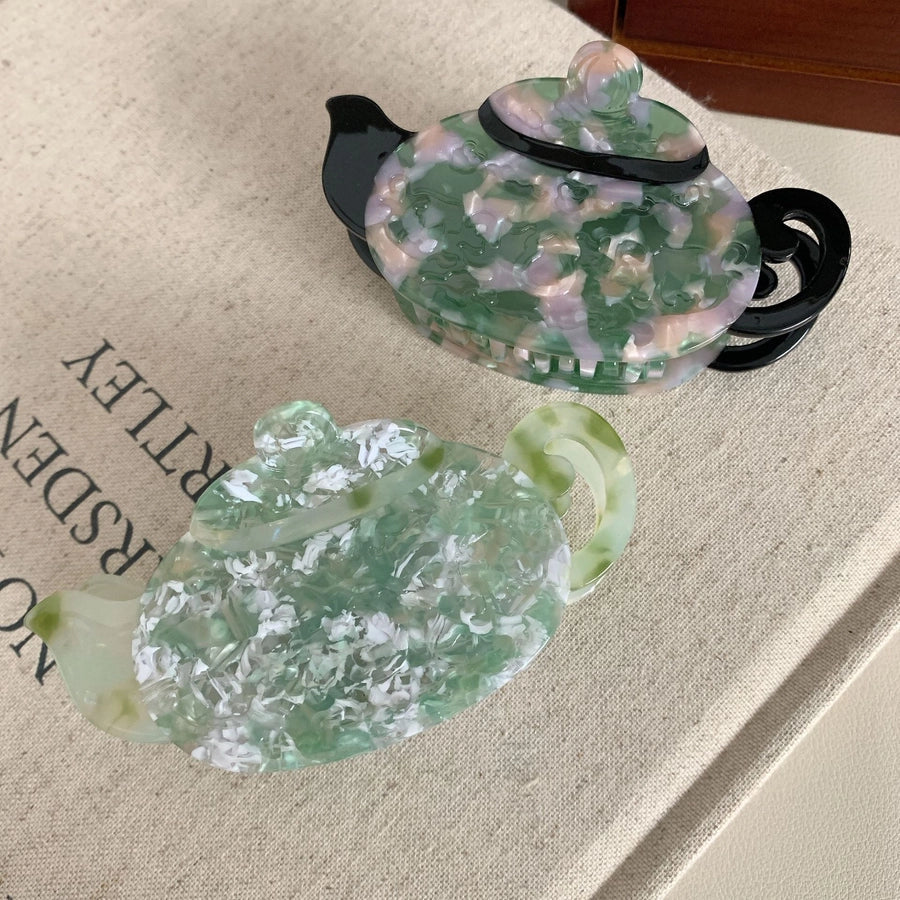 Women's Chinoiserie Teapot Acetic acid sheets Hair Claws