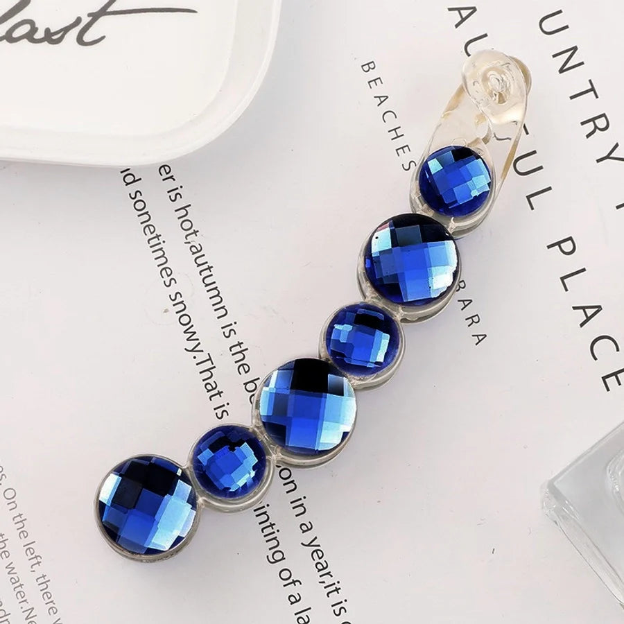 simple style geometric plastic artificial pearls hair clip