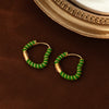 1 Pair Elegant Classical Sweet Circle Inlay Copper Freshwater Pearl Zircon 18K Gold Plated Earrings