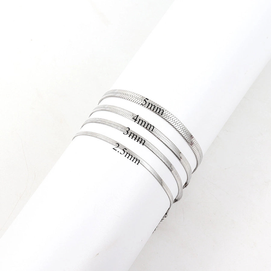 Elegant Simple Style Classic Style Chains Print 201 Stainless Steel Bracelets In Bulk