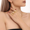 Jewelry Elegant Luxurious Vacation Butterfly Copper Zircon 18K Gold Plated Rings