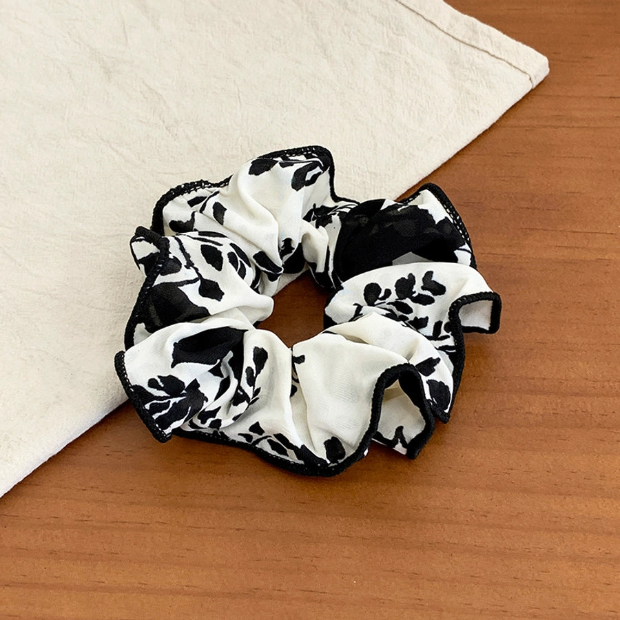 Miaode Summer Ink Painting Printing Piping Sausage Ring Head Accessories French Elegant Gentle Temperament Head Rope Rubber Band