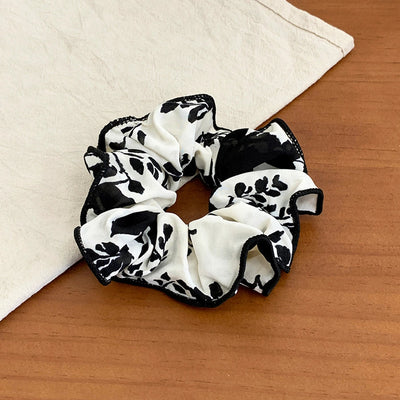 Miaode Summer Ink Painting Printing Piping Sausage Ring Head Accessories French Elegant Gentle Temperament Head Rope Rubber Band