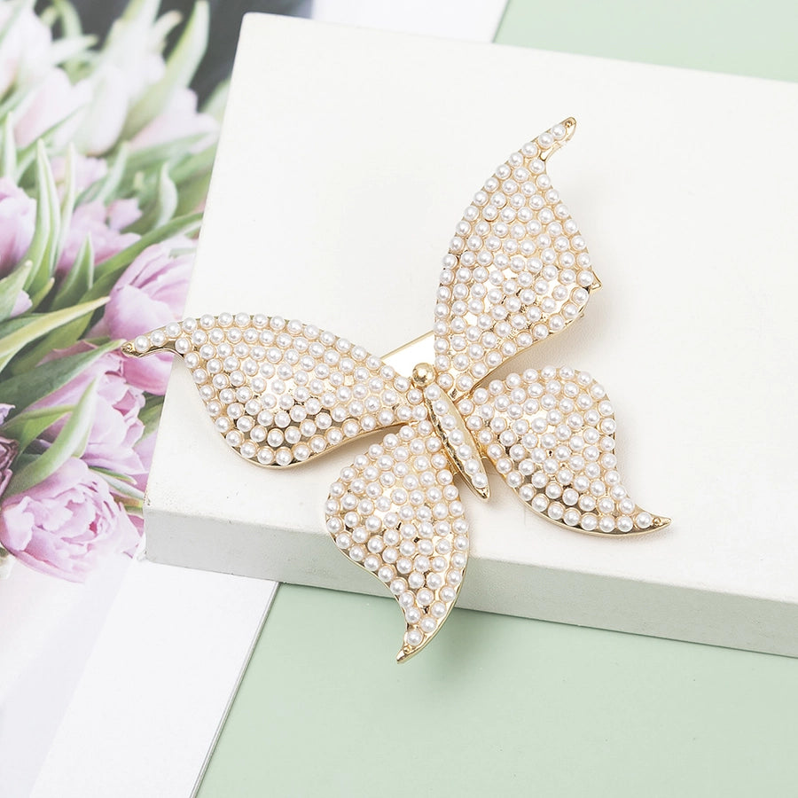 women's simple style butterfly metal plating hair clip