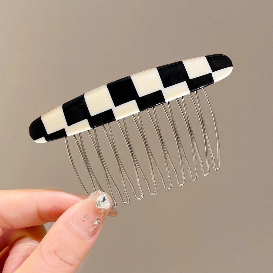 women's simple style geometric alloy insert comb